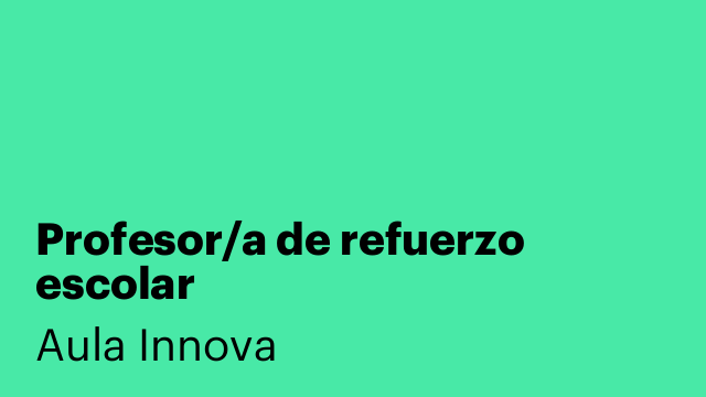 Profesor/a de refuerzo escolar