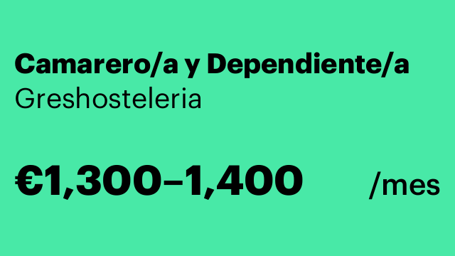 Camarero/a y Dependiente/a