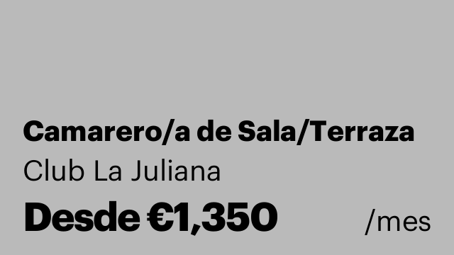 Camarero/a de Sala/Terraza