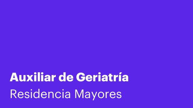 Auxiliar de Geriatría