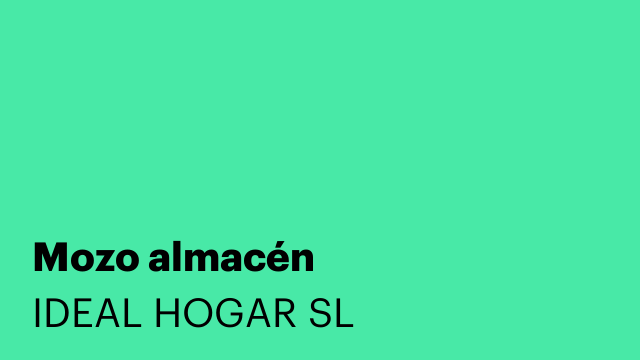 Mozo almacén