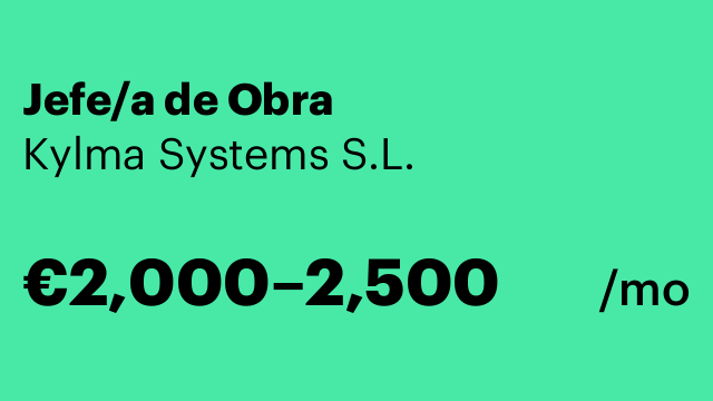 Jefe/a de Obra