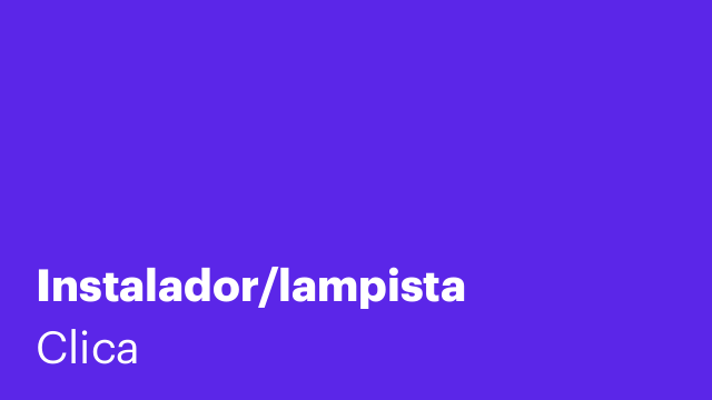 Instalador/lampista