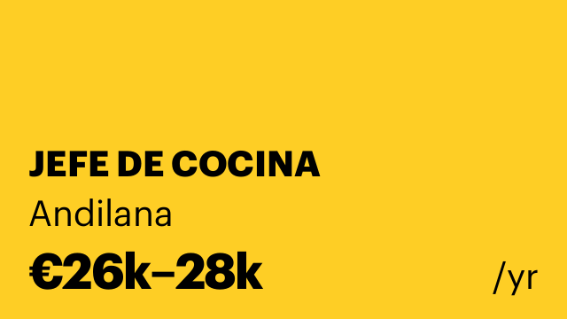 JEFE DE COCINA