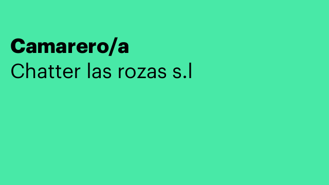 Camarero/a