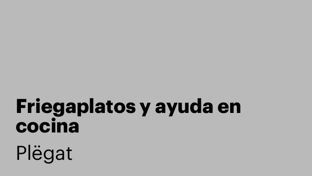 Friegaplatos y ayuda en cocina
