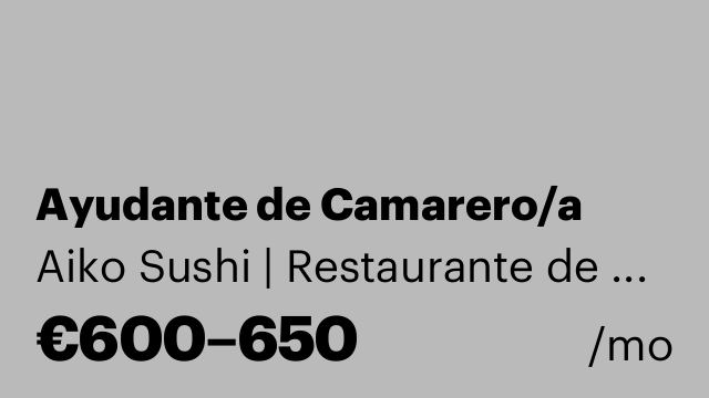 Ayudante de Camarero/a