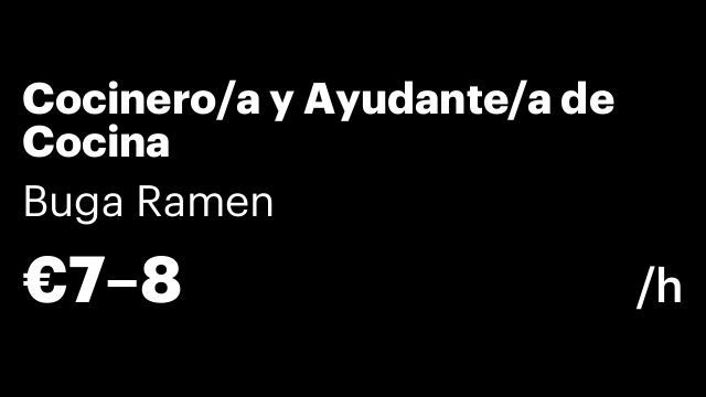 Cocinero/a y Ayudante/a de Cocina