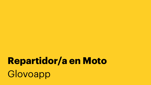 Repartidor/a en Moto