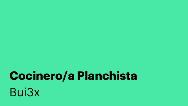 Cocinero/a Planchista