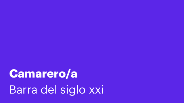 Camarero/a