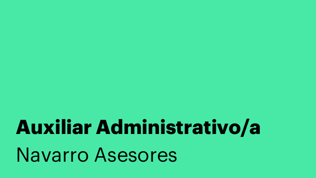 Auxiliar Administrativo/a