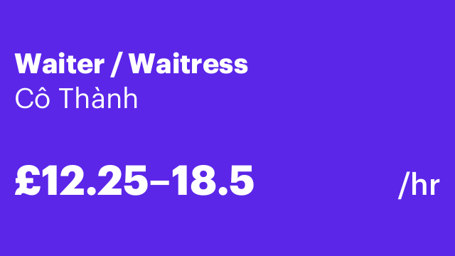 Waiter / Waitress