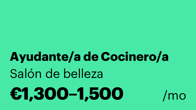 Ayudante/a de Cocinero/a