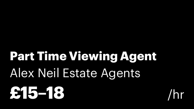 Part Time Viewing Agent