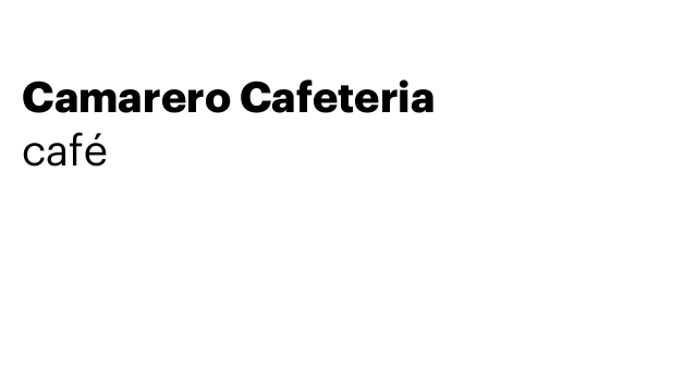 Camarero Cafeteria