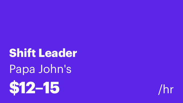 Shift Leader