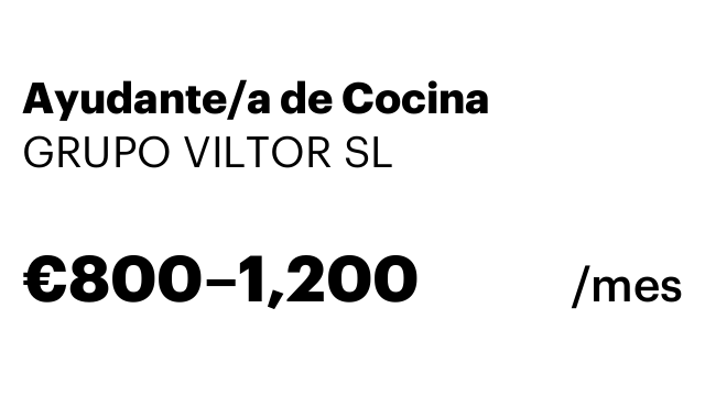 Ayudante/a de Cocina