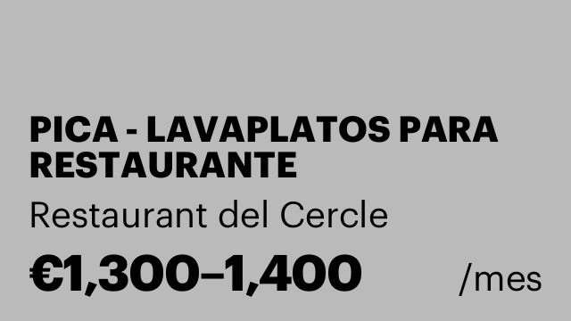 PICA - LAVAPLATOS PARA RESTAURANTE