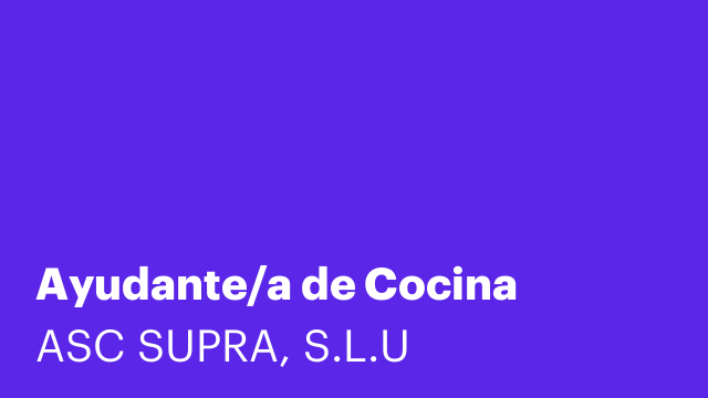 Ayudante/a de Cocina