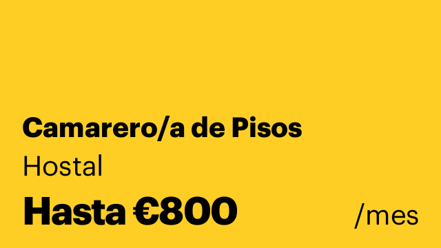 Camarero/a de Pisos