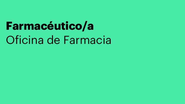 Farmacéutico/a
