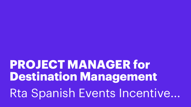 PROJECT MANAGER for Destination Management Company (DMC)