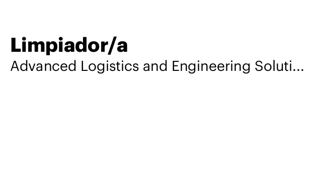 Limpiador/a
