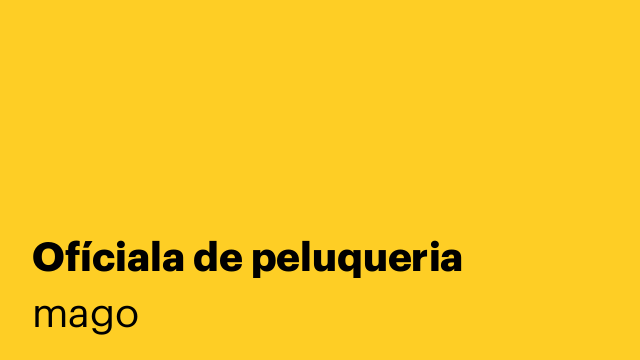 Ofíciala de peluqueria