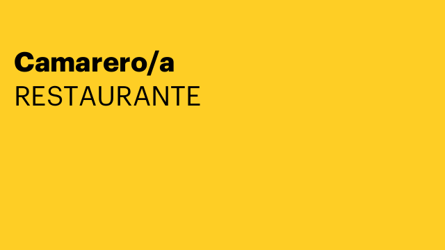 Camarero/a