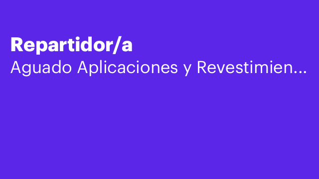 Repartidor/a