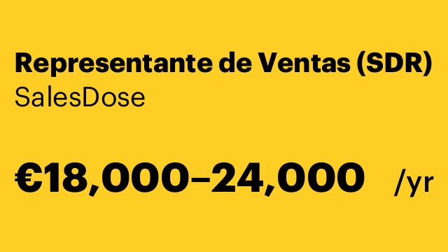 Representante de Ventas (SDR)