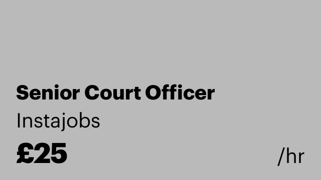 Senior Court Officer
