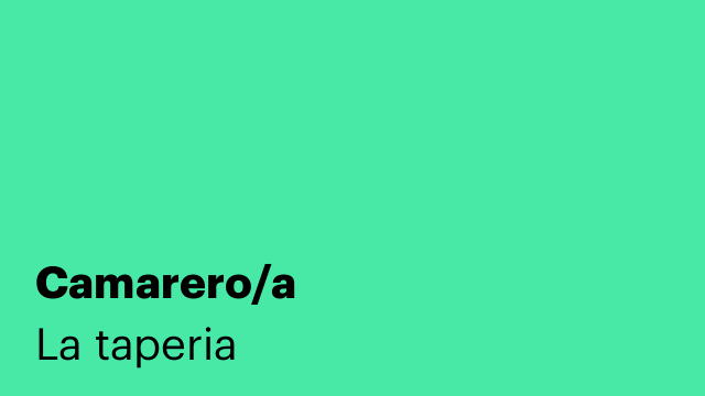 Camarero/a