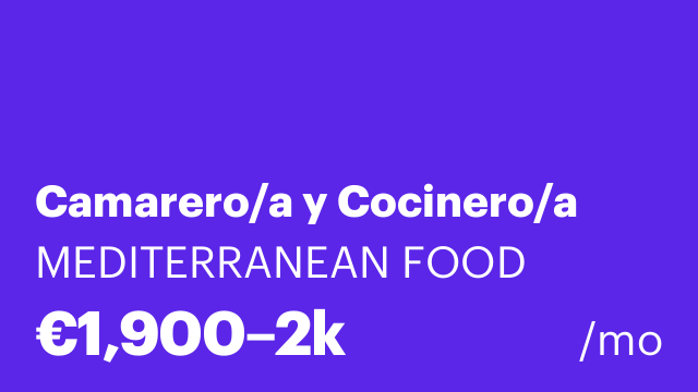 Camarero/a y Cocinero/a