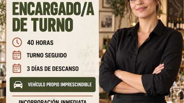 ENCARGADO/A DE TURNO