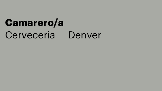 Camarero/a