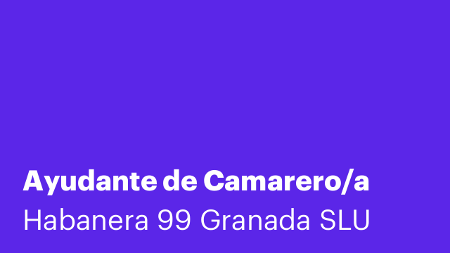 Ayudante de Camarero/a
