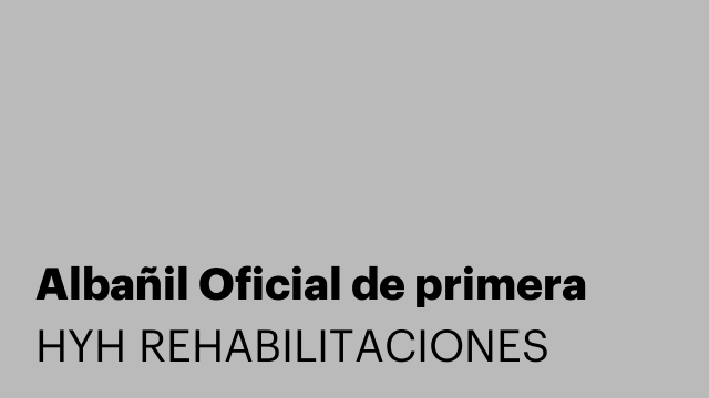 Albañil Oficial de primera