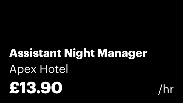 Assistant Night Manager