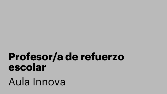 Profesor/a de refuerzo escolar