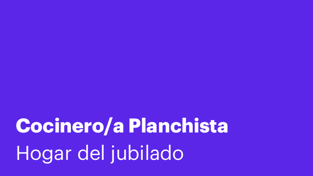 Cocinero/a Planchista