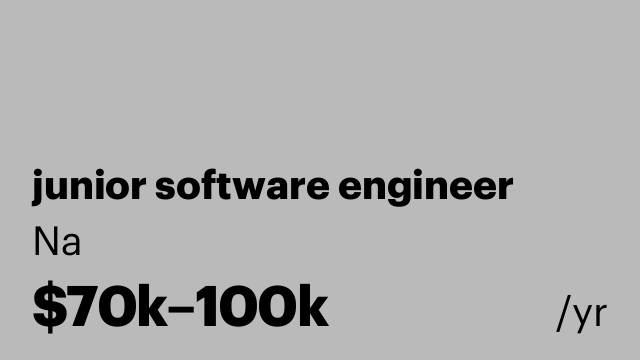 junior software engineer