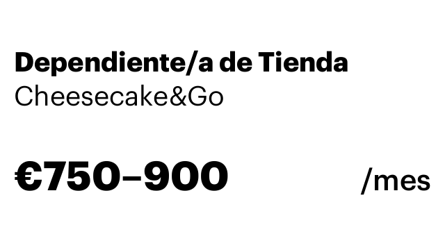 Dependiente/a de Tienda