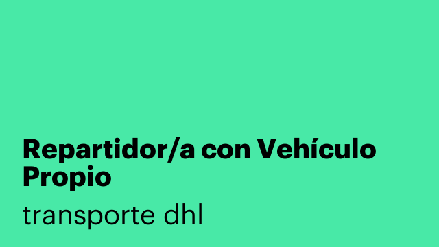 Repartidor/a con Vehículo Propio