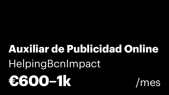 Auxiliar de Publicidad Online