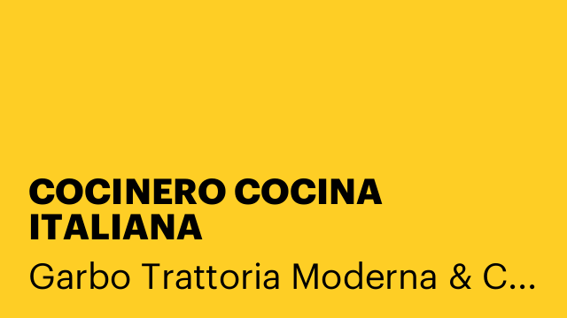 COCINERO COCINA ITALIANA