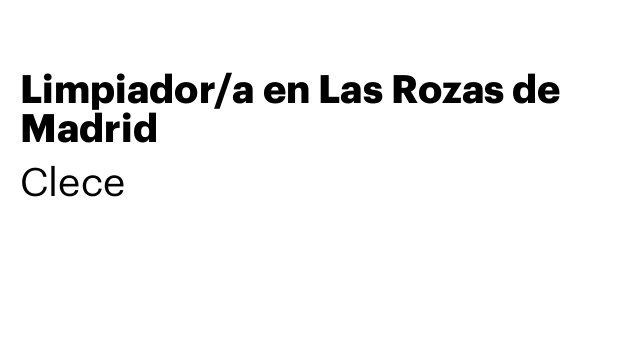 Limpiador/a en Las Rozas de Madrid
