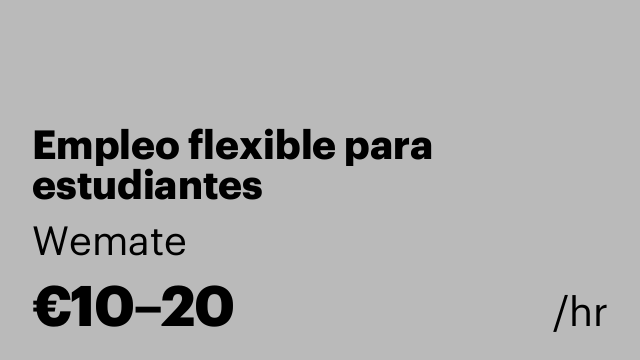 Empleo flexible para estudiantes