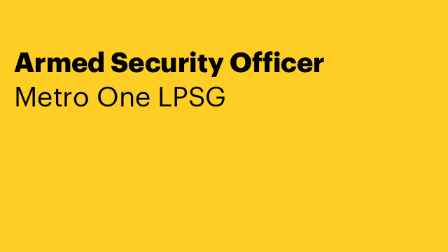 Armed Security Officer